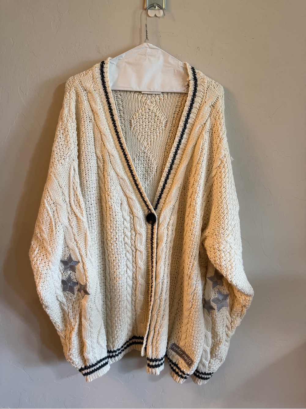 Taylor Swift Folklore Cream Cable Knit Cardigan